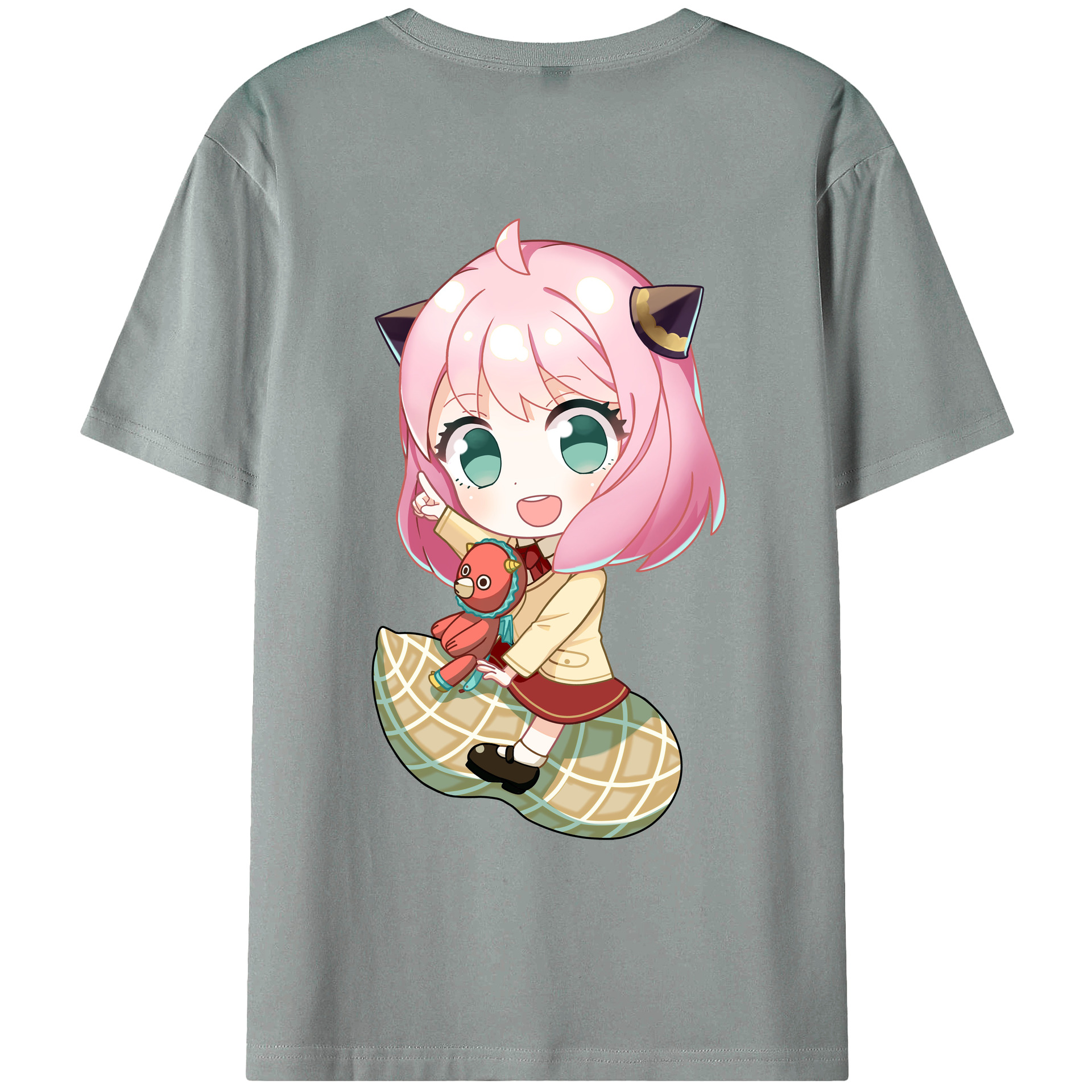 （画像用） SPY×FAMILY间谍家家酒 綿100％ メンズ半袖Tシャツ（バックプリント） 通気性
